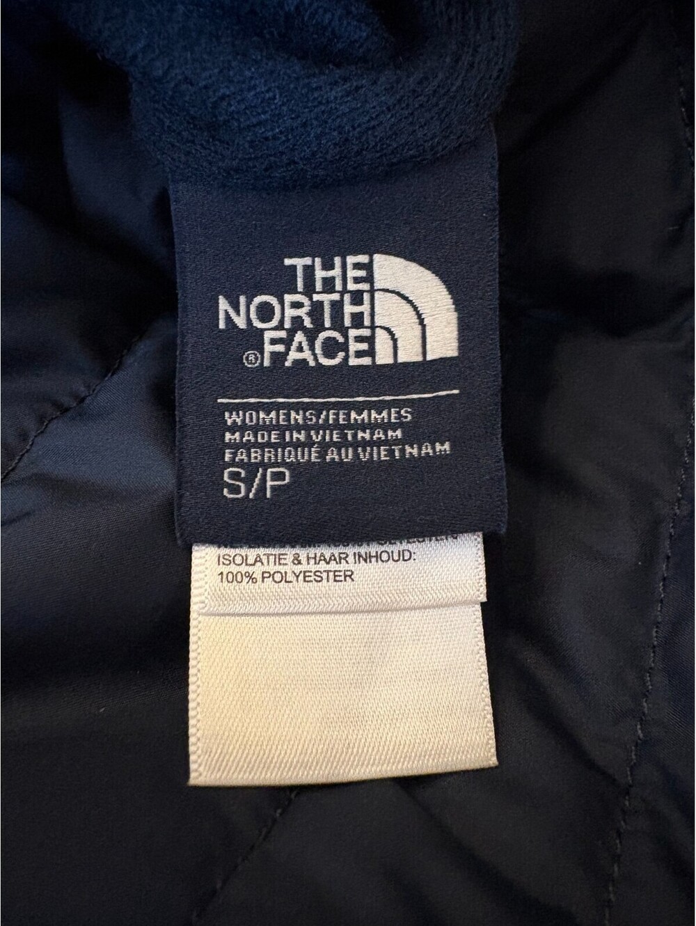 The North Face Mossbud Insulated Reversible Jacket Womens S Navy Fleece NF0A3MER - Picture 5 of 6
